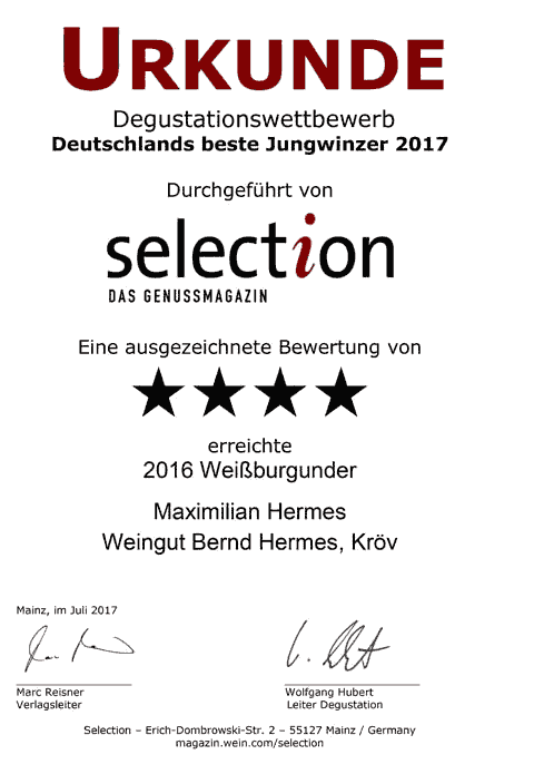 Weingut Urkunde