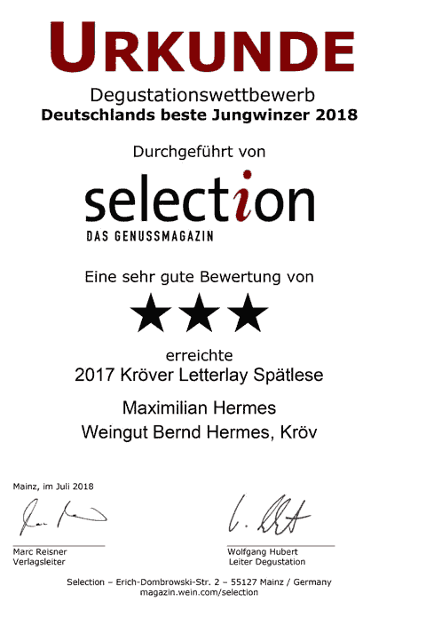 Weingut Urkunde