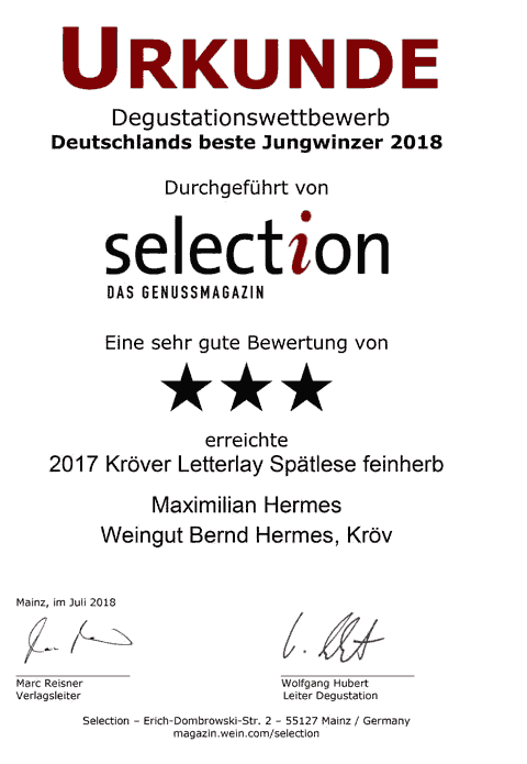 Weingut Urkunde