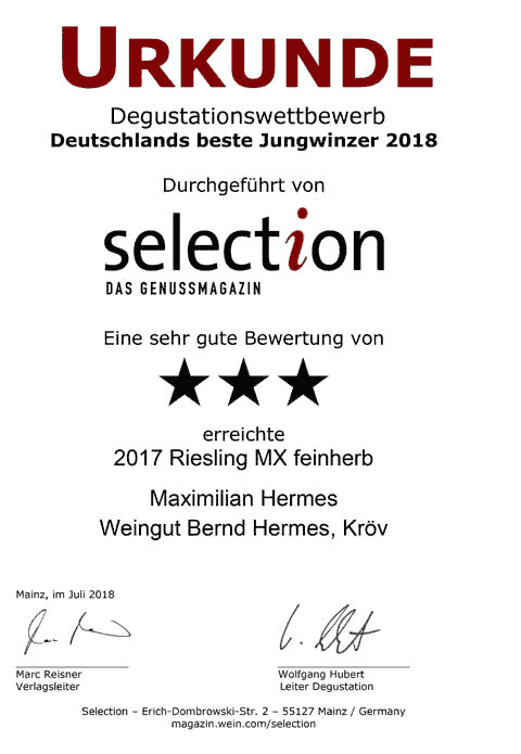 Weingut Urkunde