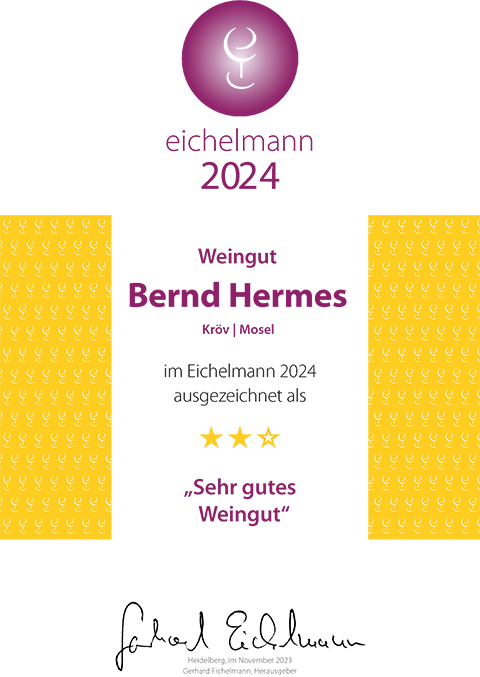 Auszeichnung eichelmann 2024 für Weingut Bernd Hermes